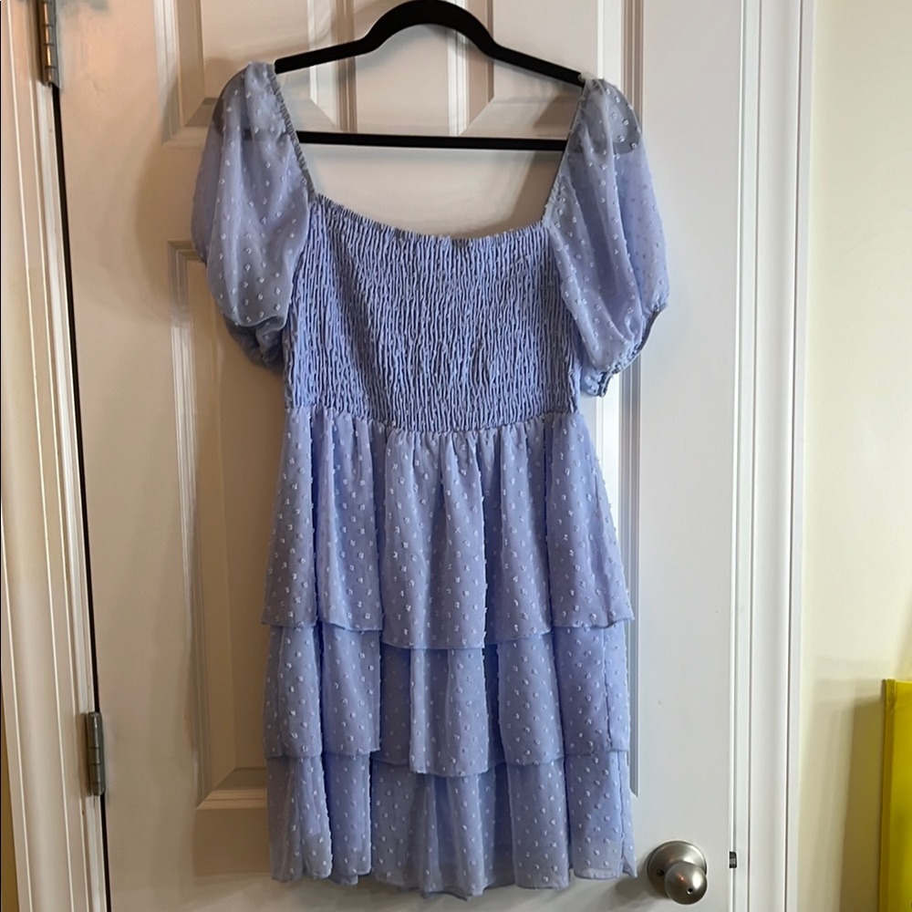 Altar'd State Light Blue Tiered Dress